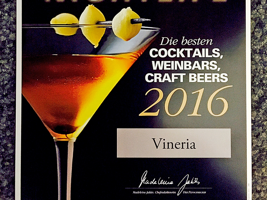 Auszeichnung Feinschmecker: Beste Weinbars 2016